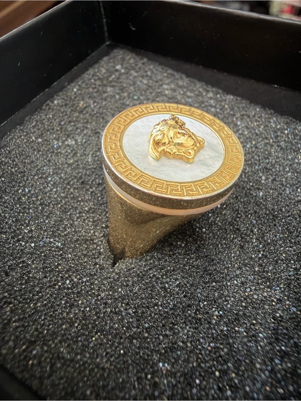 Versace Medusa Ring - Mother of Pearl & Gold